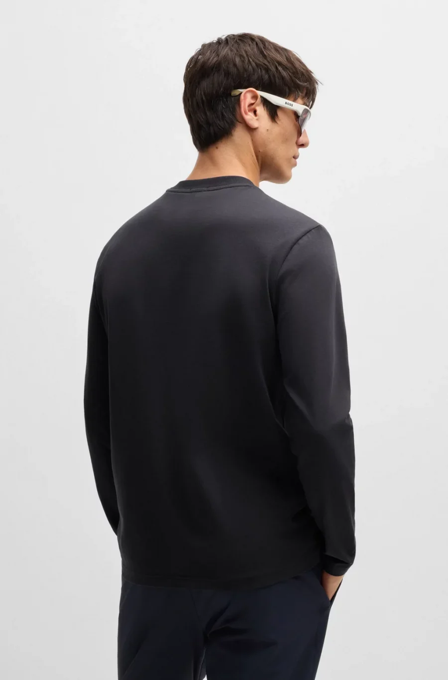 Stretch cotton sweater - Boss - immagine 2