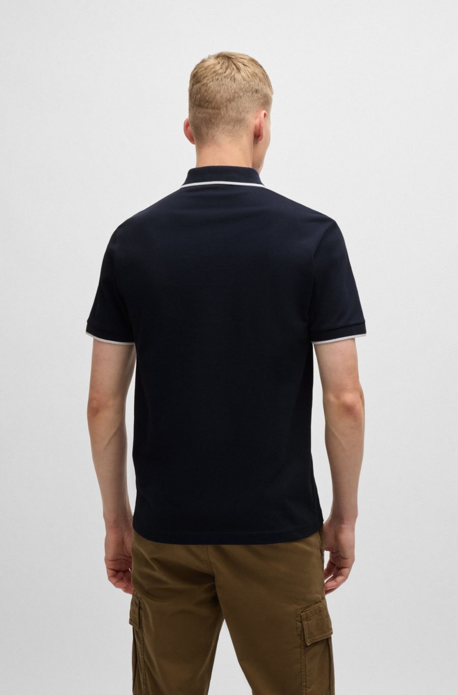 Slim fit polo shirt in stretch cotton - Boss - immagine 2