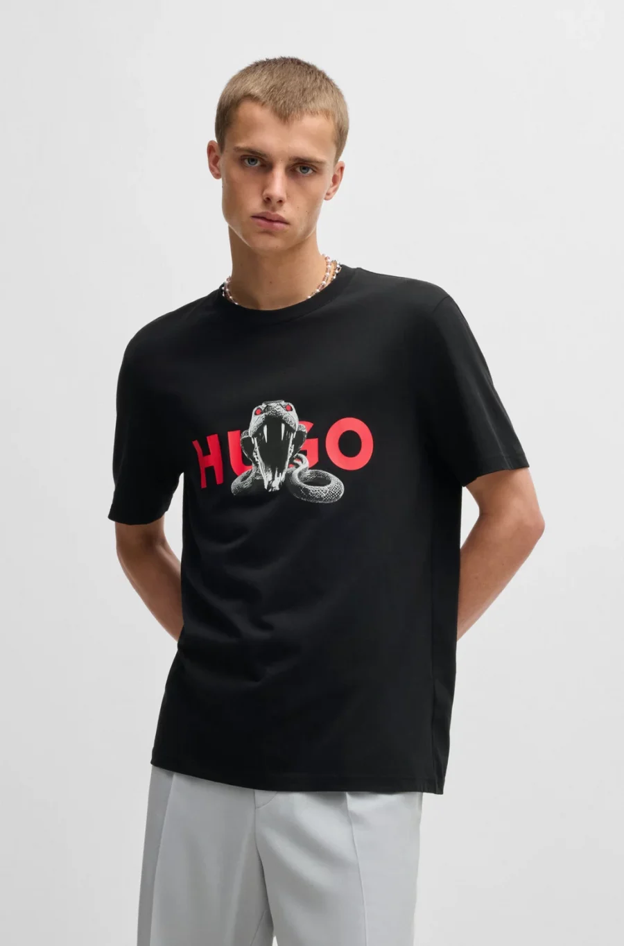 Oversized T-shirt with graphics - Hugo - immagine 2