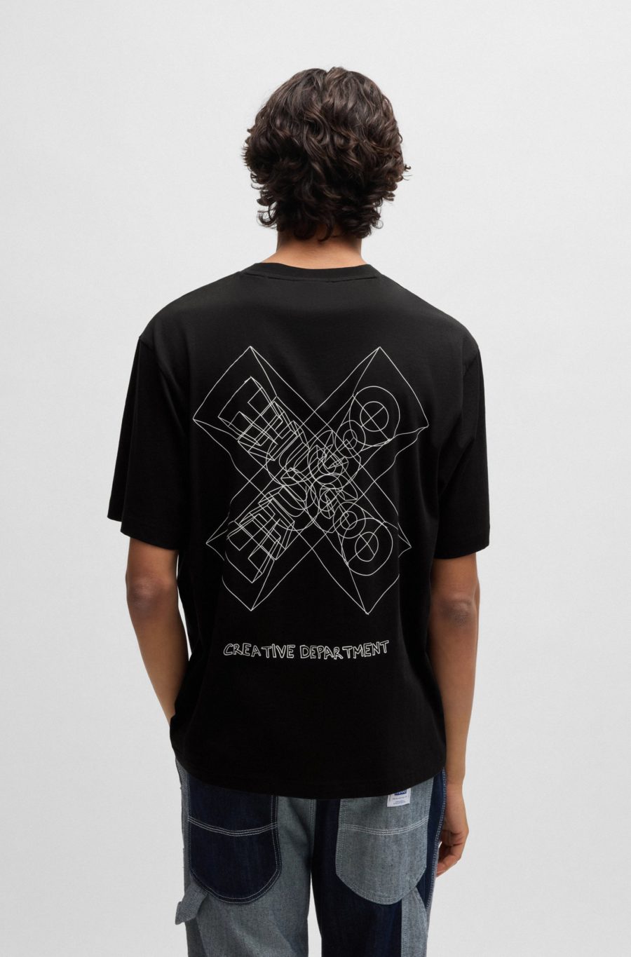 Cotton T-shirt with graphic logos - Hugo - immagine 2