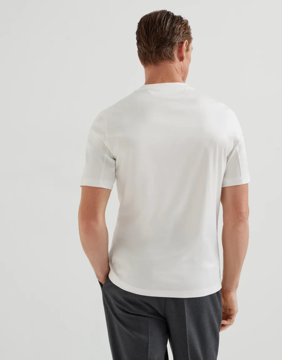 Jersey T-shirt with logo - Brunello Cucinelli - Image 2