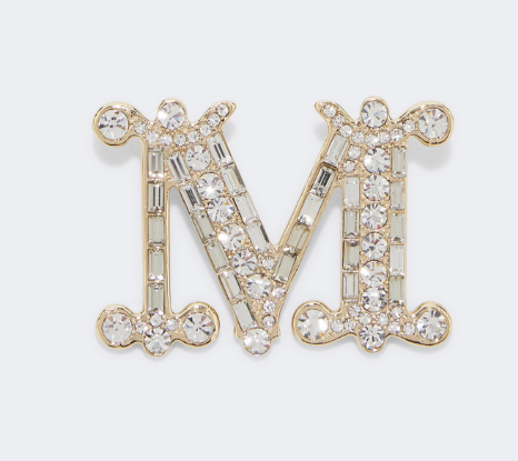 Spilla Monogram con cristalli - Max Mara Acc.