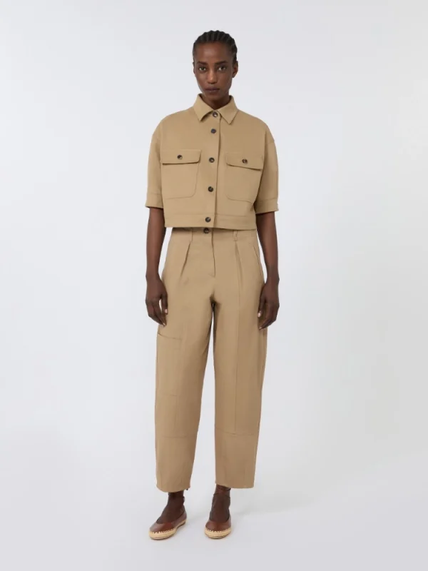 Pantalone cargo in bull di cotone- Max Mara