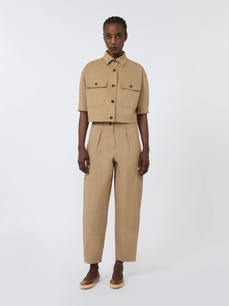 Pantalone cargo in bull di cotone- Max Mara