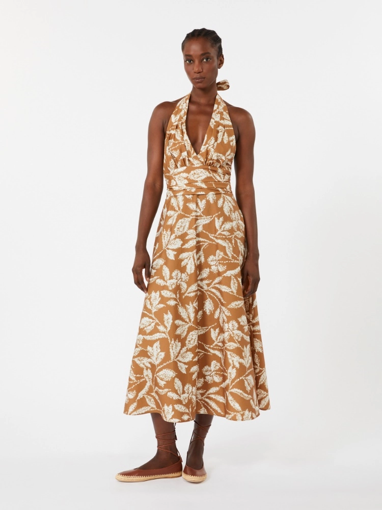 Abito lungo in popeline stampato- Max Mara - immagine 2