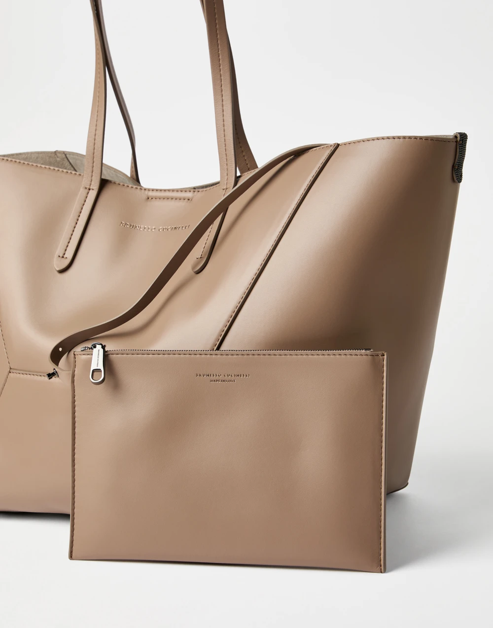 Borsa BC Duo in vitello con monile- brunello cucinelli - immagine 4