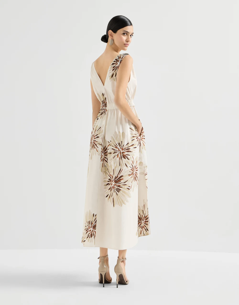 Abito in popeline Bloom Print - Brunello Cucinelli - immagine 2