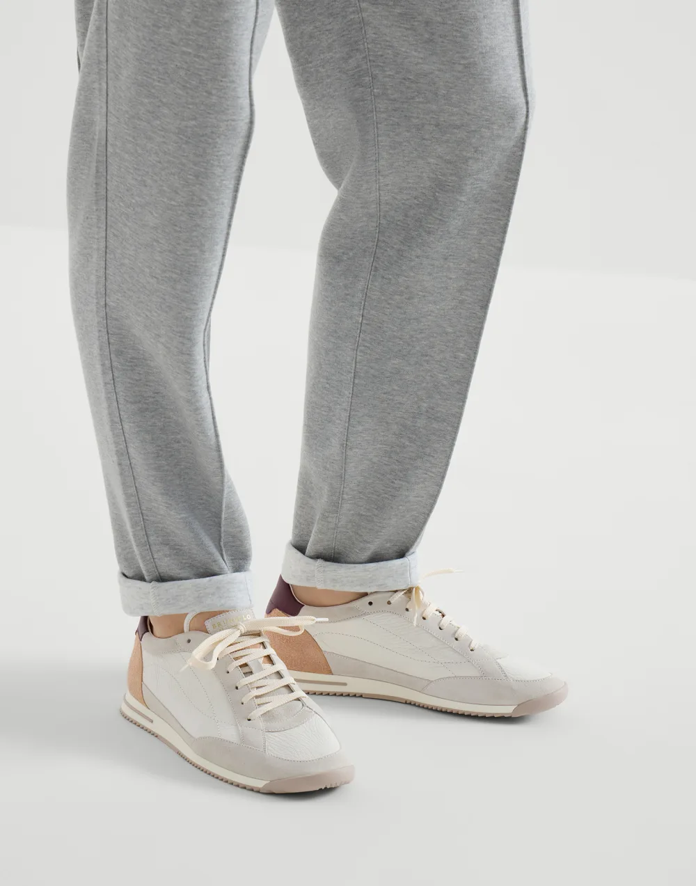 Sneakers in cervo e camoscio-brunello cucinelli - immagine 4