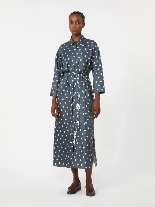 Abito in twill di seta stampata- Max Mara 'S