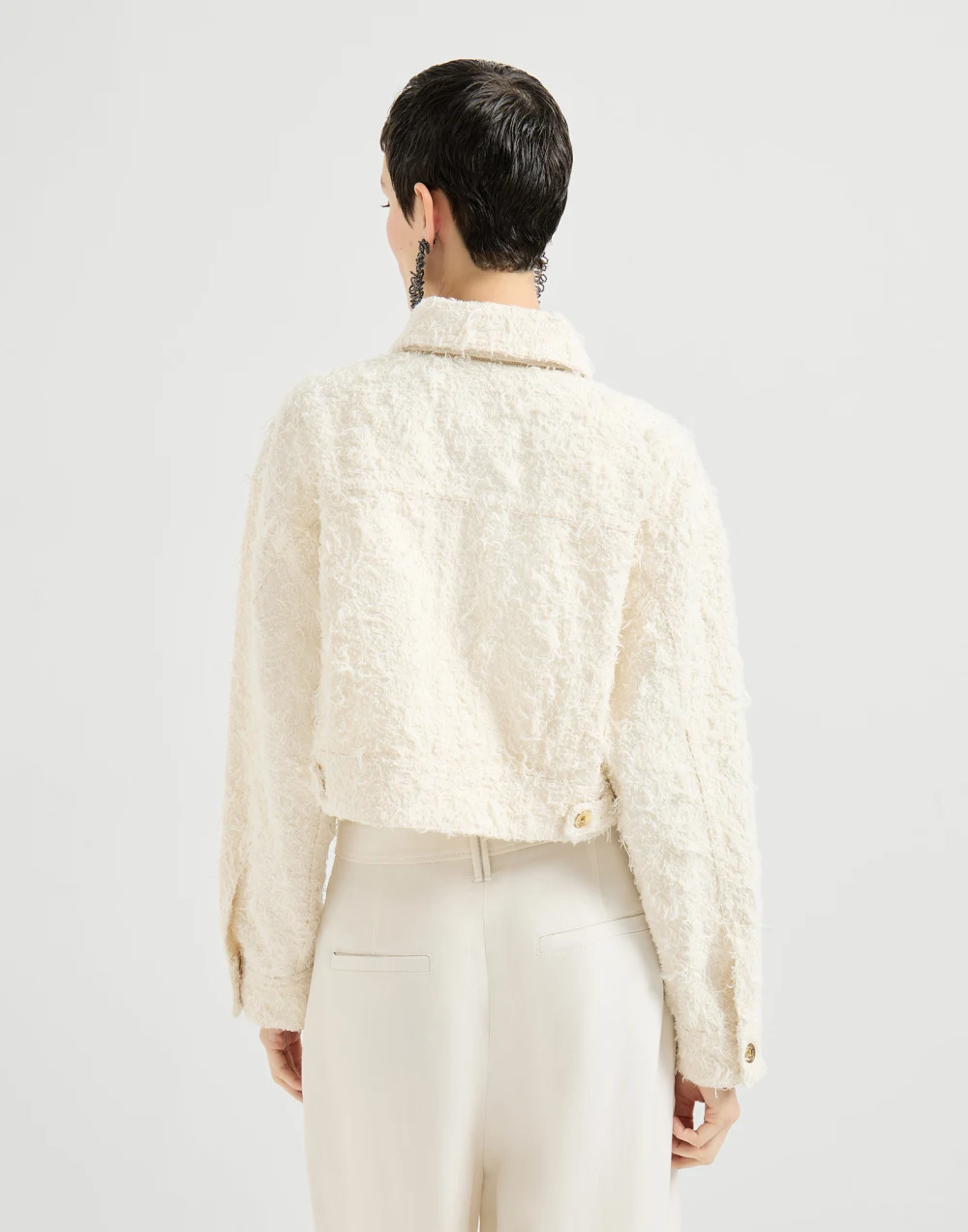 Outerwear in denim Fuzzy tinto con monile - Brunello Cucinelli - immagine 2