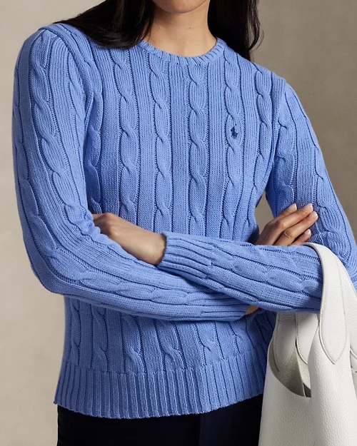 Maglia a girocollo in cotone a trecce POLO RALPH LAUREN - immagine 4