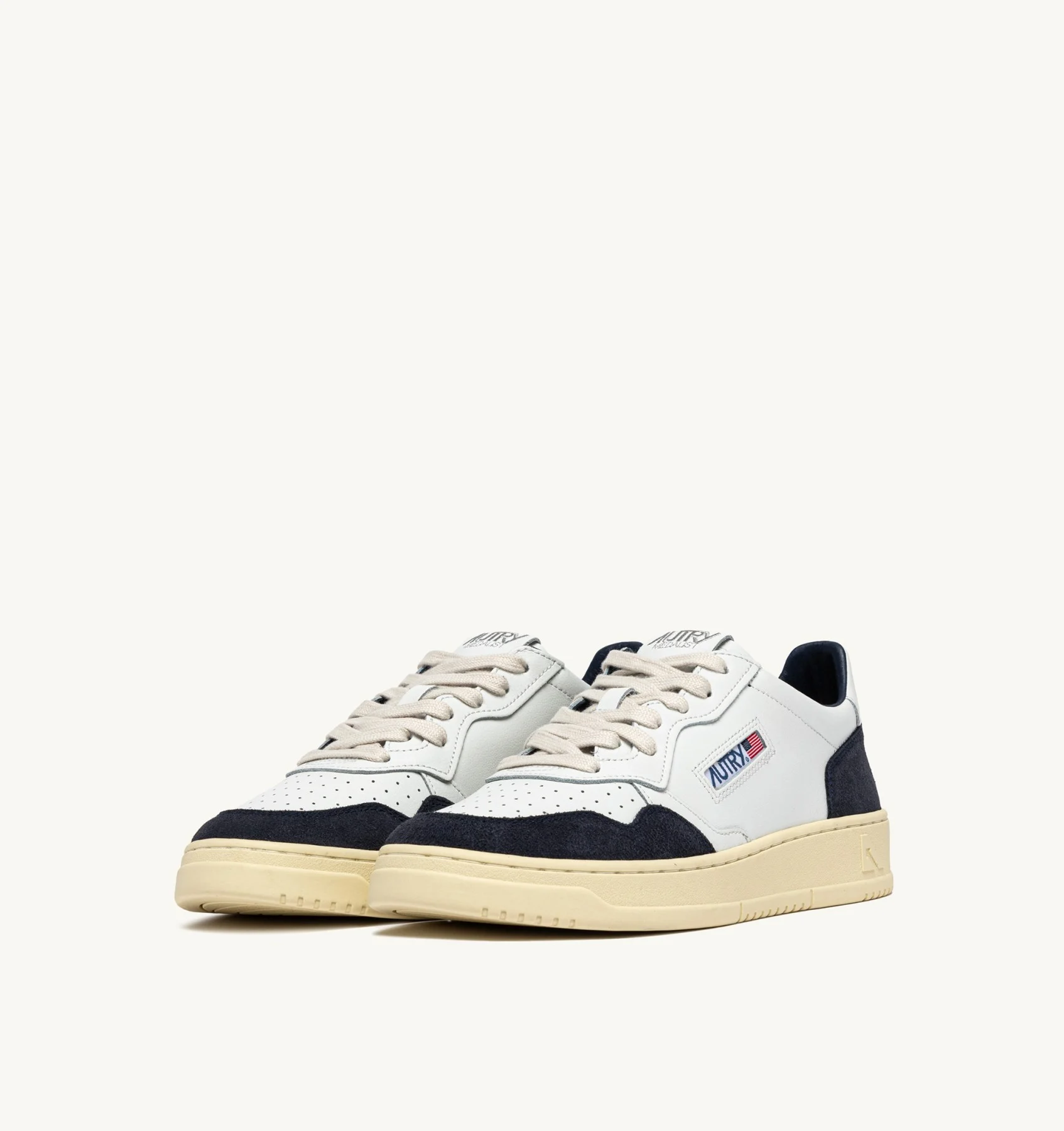 SNEAKERS MEDALIST LOW IN PELLE BIANCA E SUEDE OCEANO- Autry - immagine 2