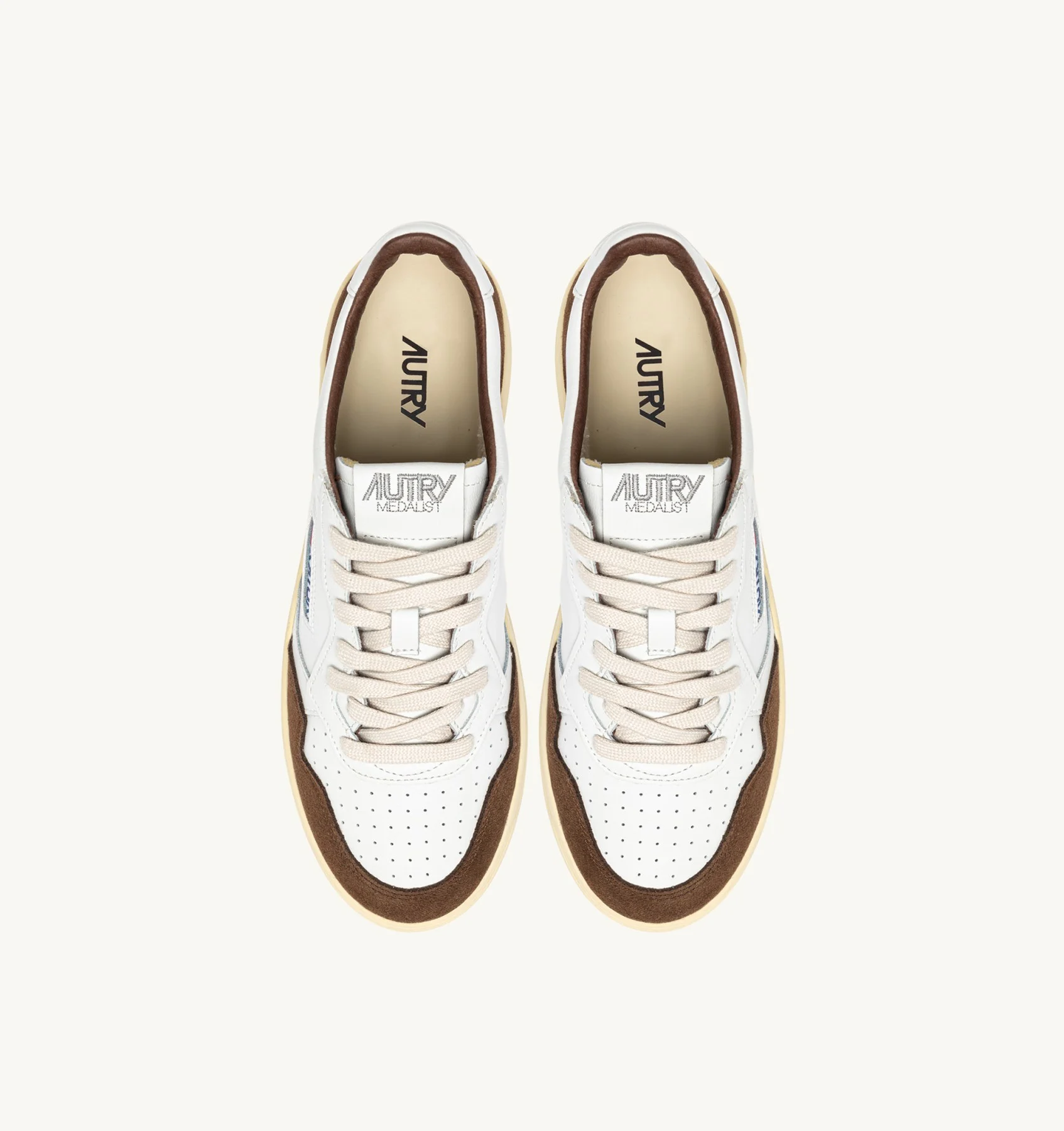 SNEAKERS MEDALIST LOW IN PELLE BIANCA E SUEDE TUNDRA- AUTRY - immagine 4