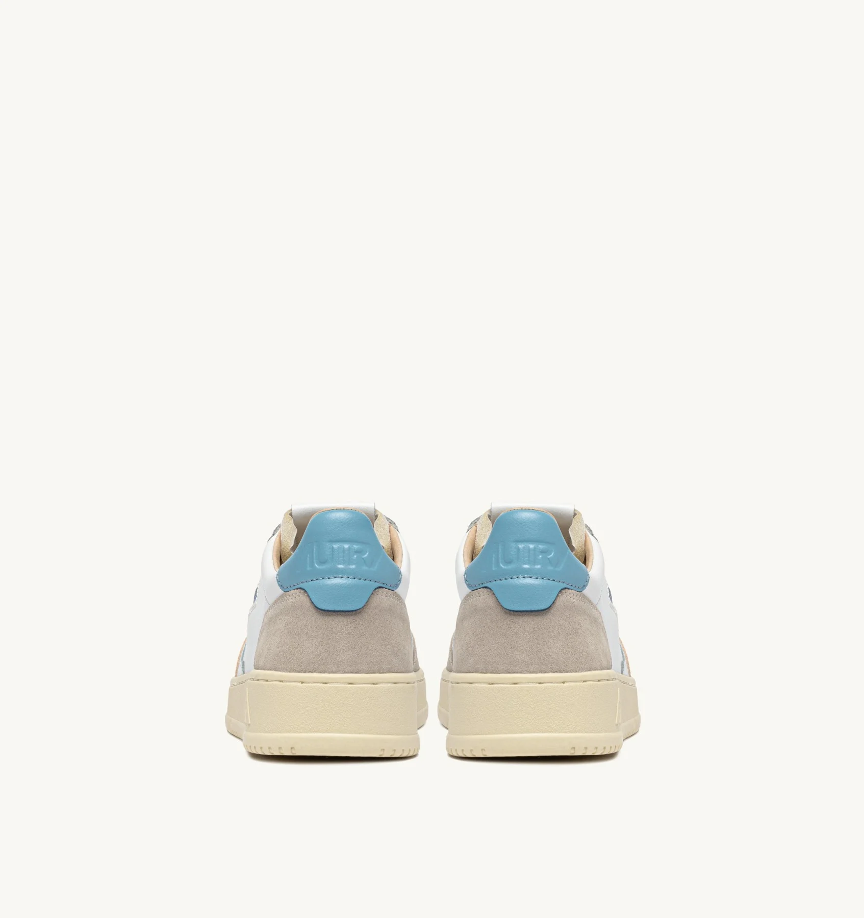 SNEAKERS MEDALIST LOW IN SUEDE E PELLE BIANCA E FORGET ME NOT- AUTRY - immagine 3