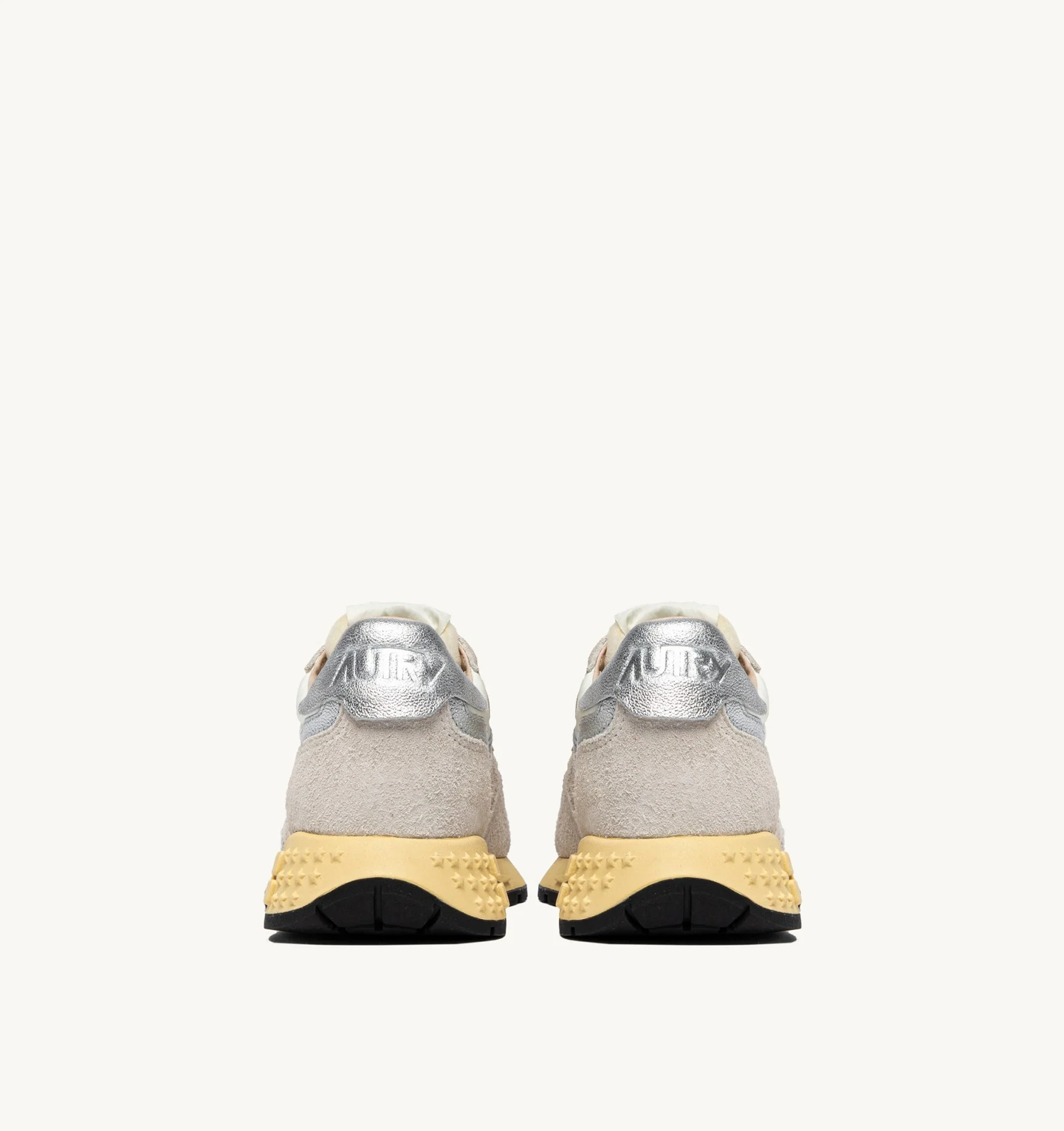 SNEAKERS REELWIND LOW IN NYLON E SUEDE BIANCO E ARGENTO- autry - immagine 3