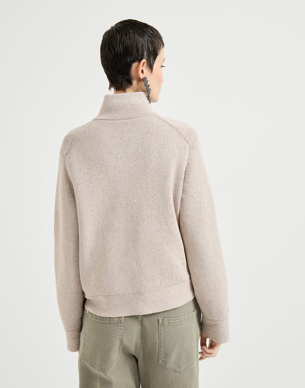 Outerwear in maglia double di cotone Diamante- Brunello Cucinelli - immagine 3