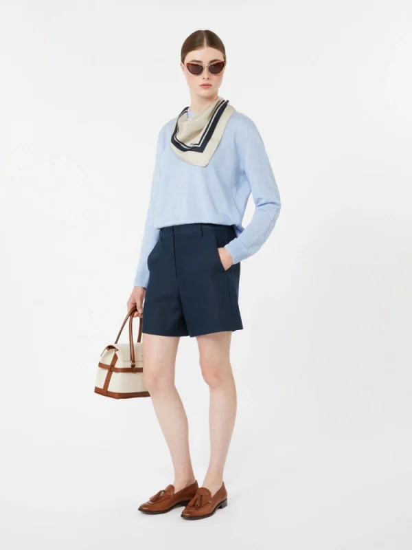 Shorts in stuoia di lino- Max Mara