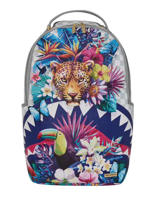 CREAM FLOWING JUNGLE SHARK BACKPACK DLXSV SPRAYGROUND