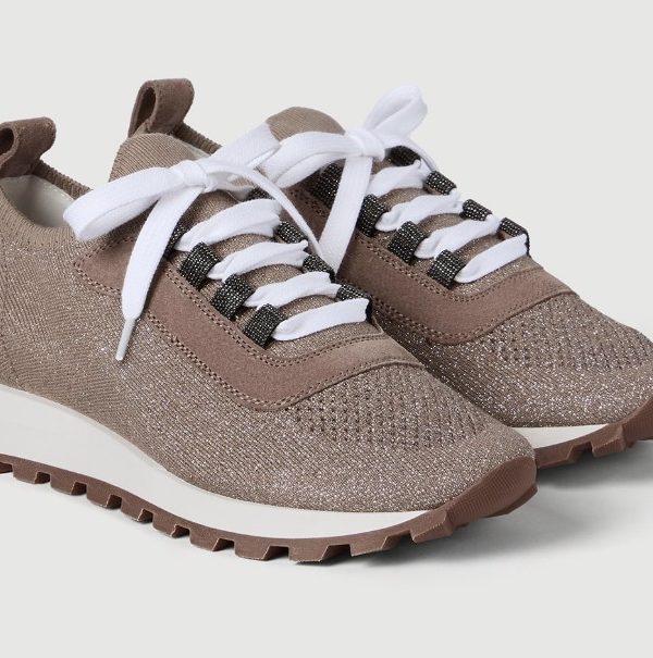 Runners with Shiny Eyelets Brunello Cucinelli