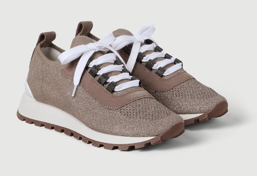 Runners with Shiny Eyelets Brunello Cucinelli