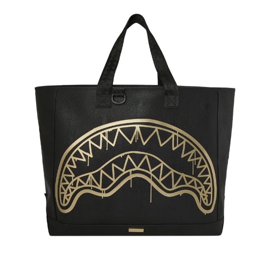 GOLD DRAP SPRAYGROUND BEACH BAG