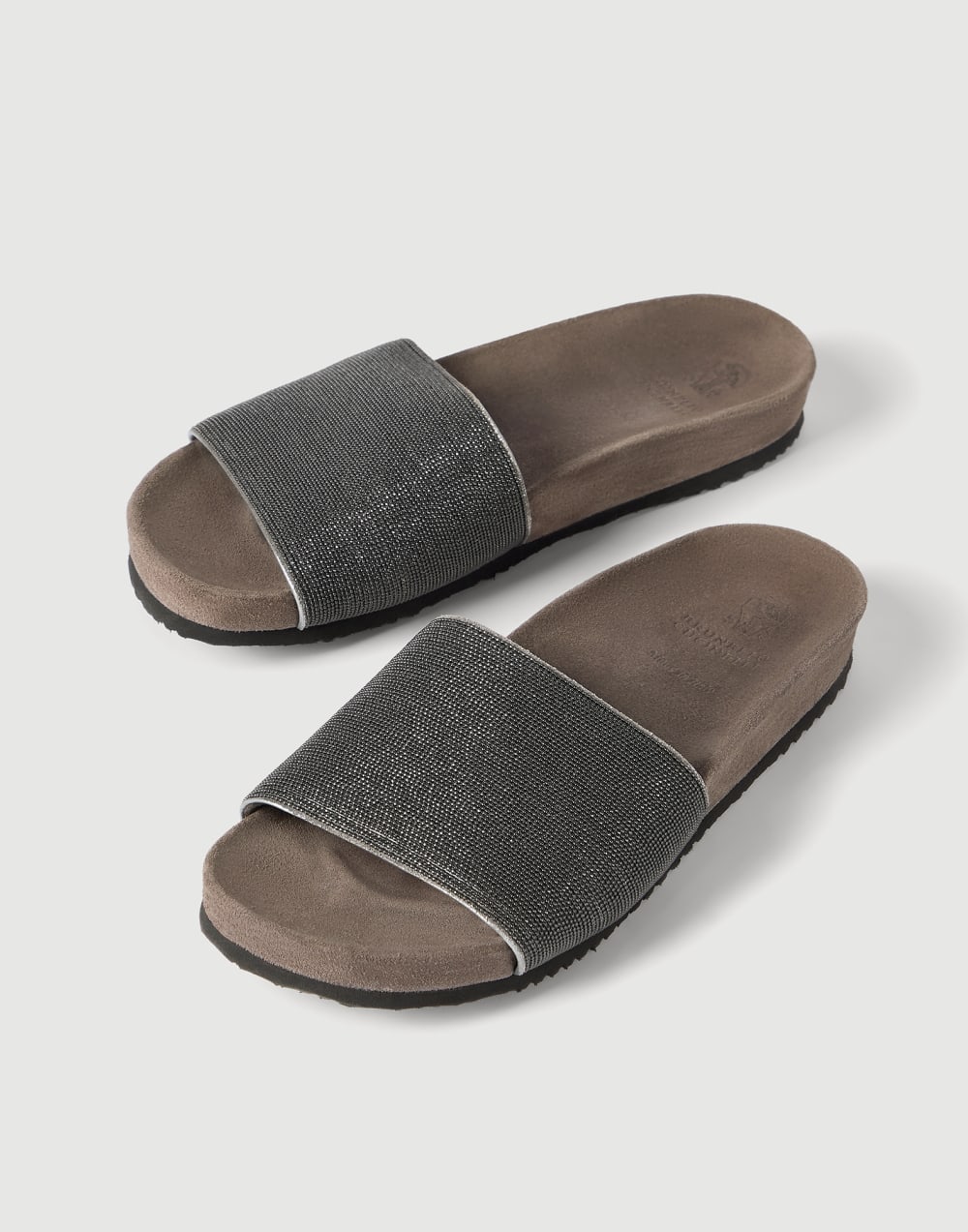Precious Slides in Suede- Brunello Cucinelli