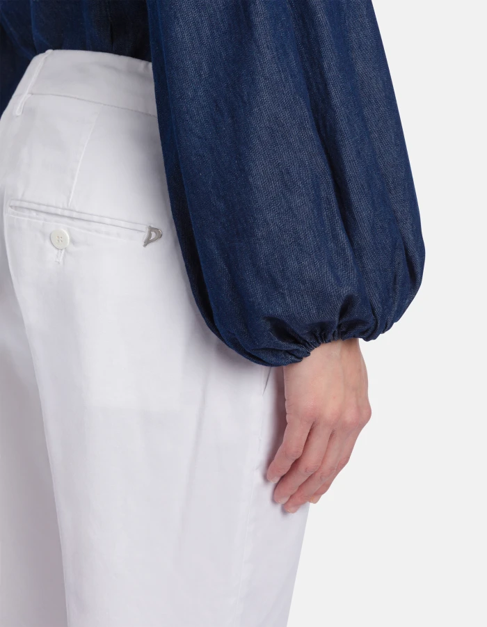 Pantaloni Nima loose in gabardina compact- Dondup - immagine 4