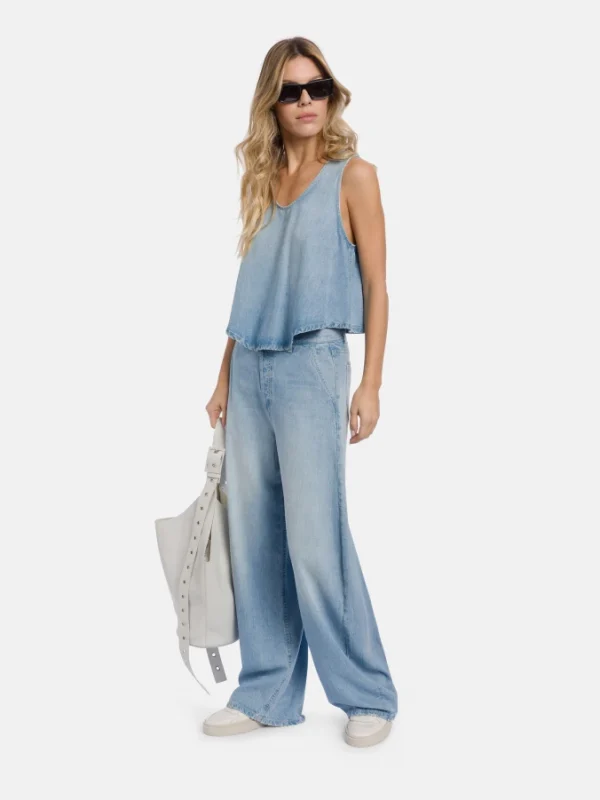 Jeans Alek loose in denim fisso lyocell- Dondup